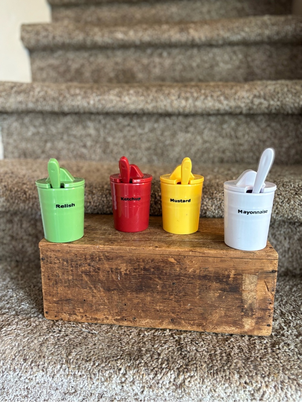 Condiment Set - Relish, Ketchup, Mustard, Mayonnaise